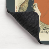 ヴィンテージビクトリアンアールヌーボー、乳猫を連れた少女 マウスパッド (コーナー)