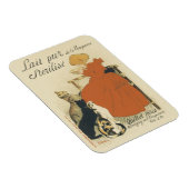 ヴィンテージビクトリアンアールヌーボー、乳猫を連れた少女 マグネット (右側)