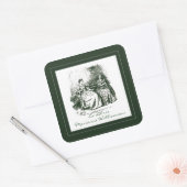 ヴィンテージビクトリアンイラストレーションブックプレートシール スクエアシール (封筒)