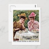 ヴィンテージビクトリアンインドとセイロン茶 ポストカード (正面/裏面)