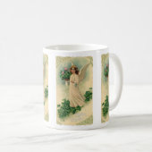 ヴィンテージビクトリアンイースターエンジェルと花 コーヒーマグカップ (正面右)