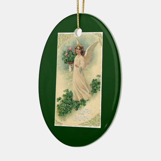ヴィンテージビクトリアンイースターエンジェルと花 セラミックオーナメント (左)