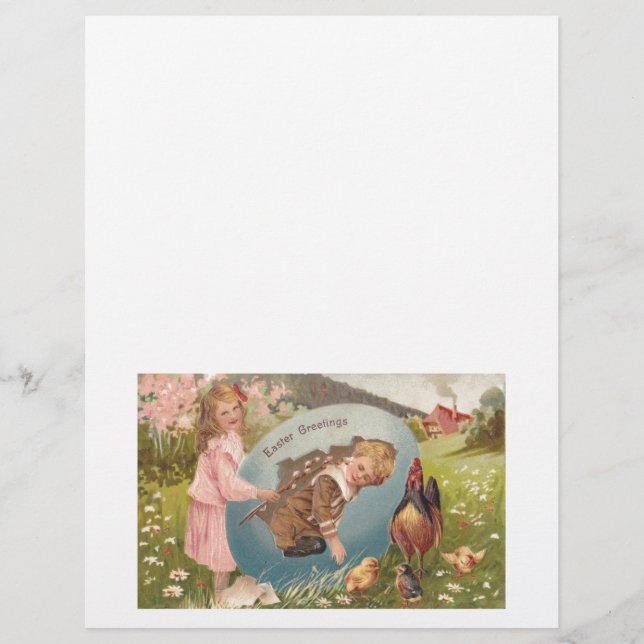 ヴィンテージビクトリアンイースターガール&ボーイ (正面)