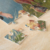 ヴィンテージビクトリアンイースターガール&ボーイ ジグソーパズル (側面)