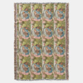 ヴィンテージビクトリアンイースターガール&ボーイ スローブランケット (正面縦)