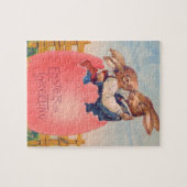 ヴィンテージビクトリアンイースターグリーティングツブンニーキス ジグソーパズル (横)