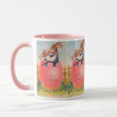 ヴィンテージビクトリアンイースターグリーティングツブンニーキス マグカップ (左)