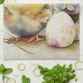 ヴィンテージビクトリアンイースターシック キッチンタオル (折り畳み)