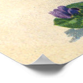 ヴィンテージビクトリアンイースターバニーとイースターエッグ ポスター (角)