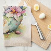 ヴィンテージビクトリアンイースターバニー キッチンタオル (四つ折り)