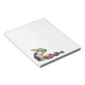 ヴィンテージビクトリアンイースターバニー、花と卵 ノートパッド (アングル)