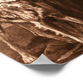 ヴィンテージビクトリアンウィグレイハウンドドッグテンプレート ポスター (角)