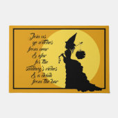 ヴィンテージビクトリアンウィッチシルエットオープンハウス ドアマット (正面)