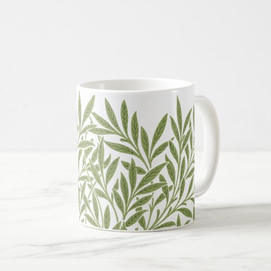 ヴィンテージビクトリアンウィロー離れズby William Morris コーヒーマグカップ (正面右)