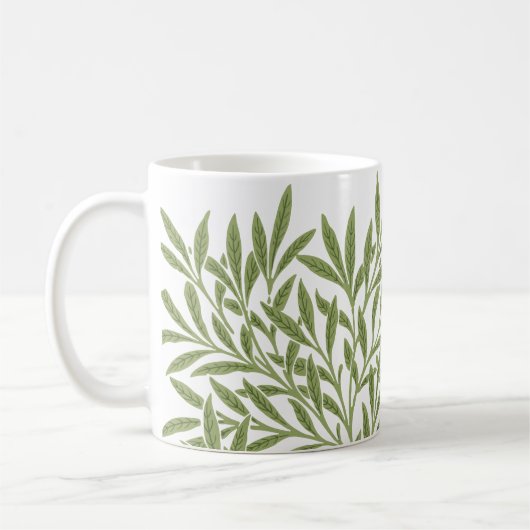 ヴィンテージビクトリアンウィロー離れズby William Morris コーヒーマグカップ (左)