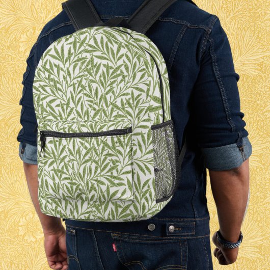 ヴィンテージビクトリアンウィロー離れズby William Morris プリントバックパック