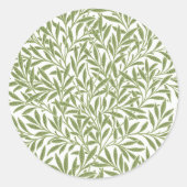 ヴィンテージビクトリアンウィロー離れズby William Morris ラウンドシール (正面)