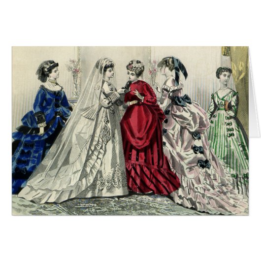 ヴィンテージビクトリアンウェディングパーティブライダルポートレート (正面横)