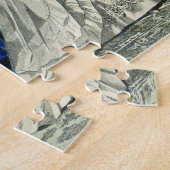 ヴィンテージビクトリアンウェディングパーティブライダルポートレート ジグソーパズル (側面)