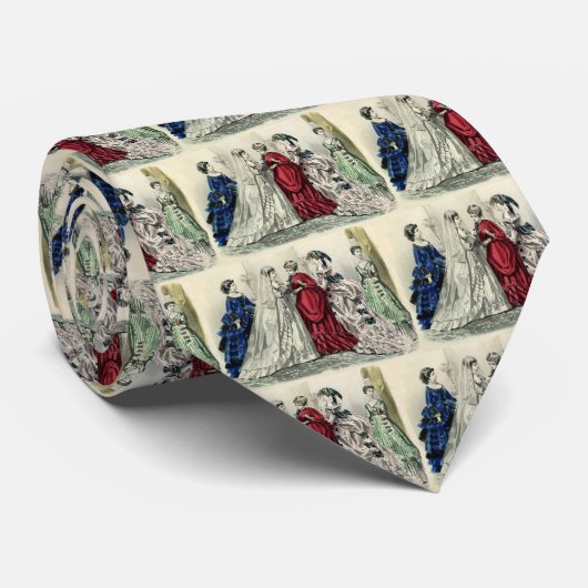 ヴィンテージビクトリアンウェディングパーティブライダルポートレート ネクタイ (ロール)