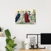 ヴィンテージビクトリアンウェディングパーティブライダルポートレート ポスター (ホームオフィス)