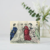 ヴィンテージビクトリアンウェディングパーティブライダルポートレート ポストカード (スタンド正面)