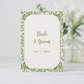 ヴィンテージビクトリアンウェディング葉ウィロー エンクロージャーカード (スタンド正面)