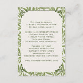 ヴィンテージビクトリアンウェディング葉ウィロー エンクロージャーカード (裏面)