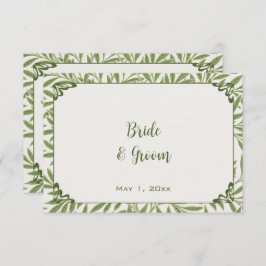 ヴィンテージビクトリアンウェディング葉ウィロー エンクロージャーカード