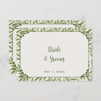 ヴィンテージビクトリアンウェディング葉ウィロー エンクロージャーカード