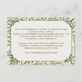 ヴィンテージビクトリアンウェディング葉ウィロー エンクロージャーカード (裏面)
