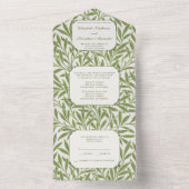 ヴィンテージビクトリアンウェディング葉ウィロー オールインワン招待状 (内側)