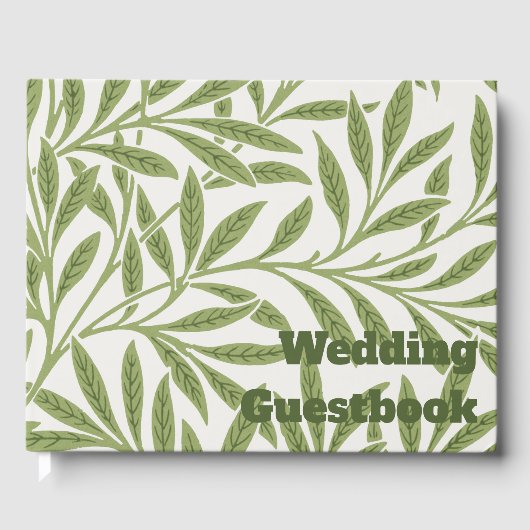 ヴィンテージビクトリアンウェディング葉ウィロー ゲストブック (正面)