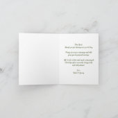 ヴィンテージビクトリアンウェディング葉ウィロー サンキューカード (内部)