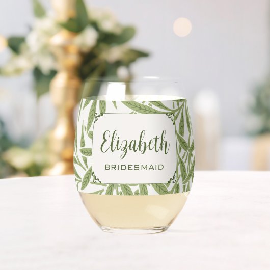 ヴィンテージビクトリアンウェディング葉ウィロー ステムなしワイングラス (インサイチュ (ウェディング))