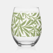 ヴィンテージビクトリアンウェディング葉ウィロー ステムなしワイングラス (裏面)