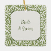 ヴィンテージビクトリアンウェディング葉ウィロー セラミックオーナメント (正面)