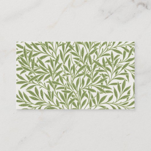 ヴィンテージビクトリアンウェディング葉ウィロー プレイスカード (裏面)