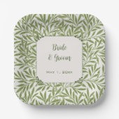 ヴィンテージビクトリアンウェディング葉ウィロー ペーパープレート (正面)