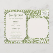 ヴィンテージビクトリアンウェディング葉ウィロー ポストカード (裏面)