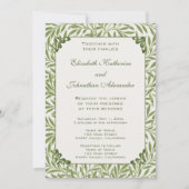 ヴィンテージビクトリアンウェディング葉ウィロー 招待状 (正面)