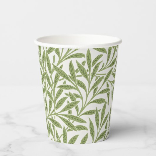 ヴィンテージビクトリアンウェディング葉ウィロー 紙コップ (裏面)