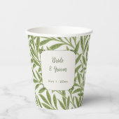 ヴィンテージビクトリアンウェディング葉ウィロー 紙コップ (正面)