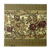 ヴィンテージビクトリアンエラアングロ日本のバラフリーズ タイル (正面)