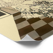 ヴィンテージビクトリアンエラアールヌーボーレディ ポスター (角)