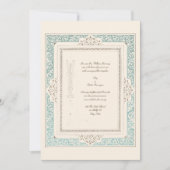 ヴィンテージビクトリアンエラウォルター縁どクレン結婚ズ 招待状 (正面)