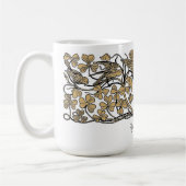 ヴィンテージビクトリアンエラキャットクローバー&バード コーヒーマグカップ (左)