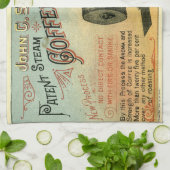 ヴィンテージビクトリアンエラコーヒーAd キッチンタオル (折り畳み)