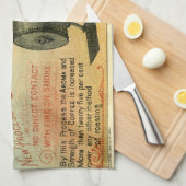 ヴィンテージビクトリアンエラコーヒーAd キッチンタオル (四つ折り)