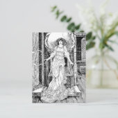 ヴィンテージビクトリアンエラザシャロットの女性 ポストカード (スタンド正面)